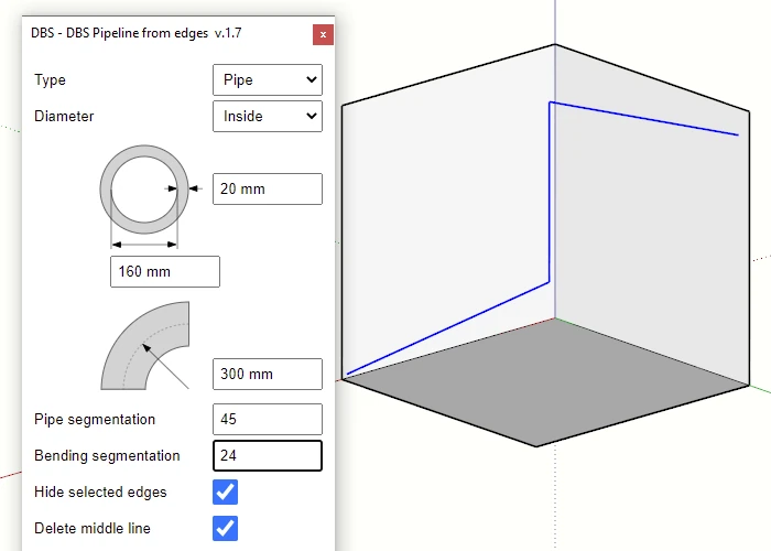 How to create curved pipe in SketchUp?